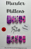 Groovy 60s; press-on nails