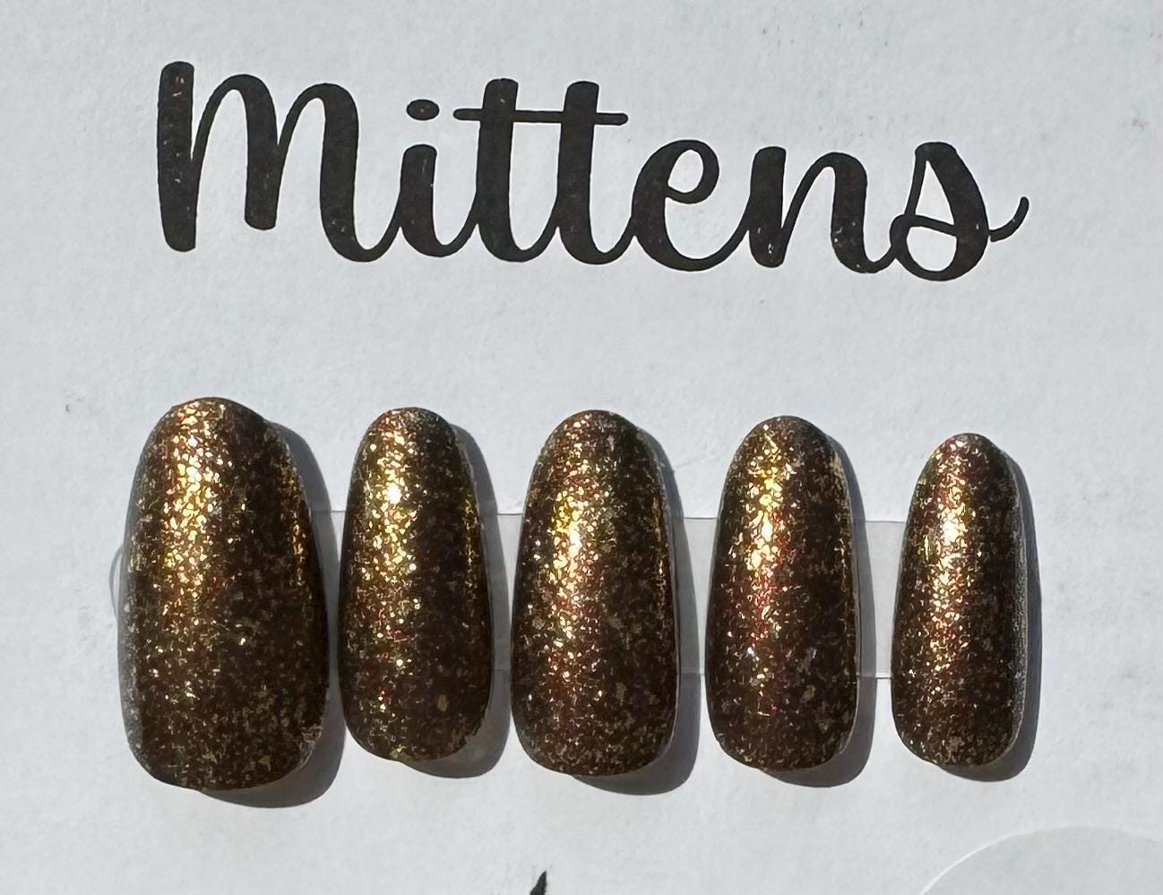 Painted Polish - Donut Stop Me Now AND Mooncat - Fool's Gold; press-on nails