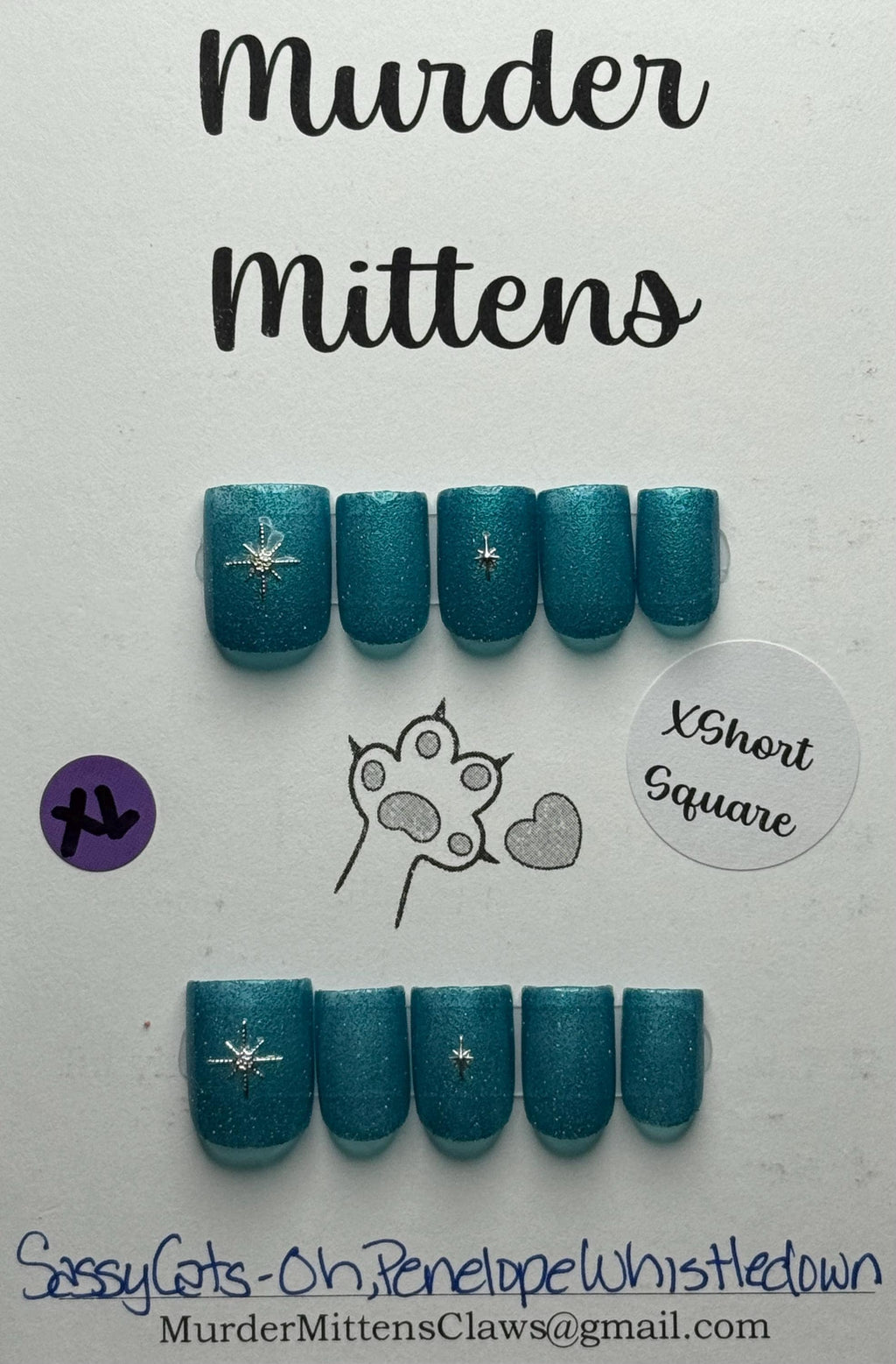 Sassy Cats Lacquer - Oh, Penelope Whistledown; press-on nails