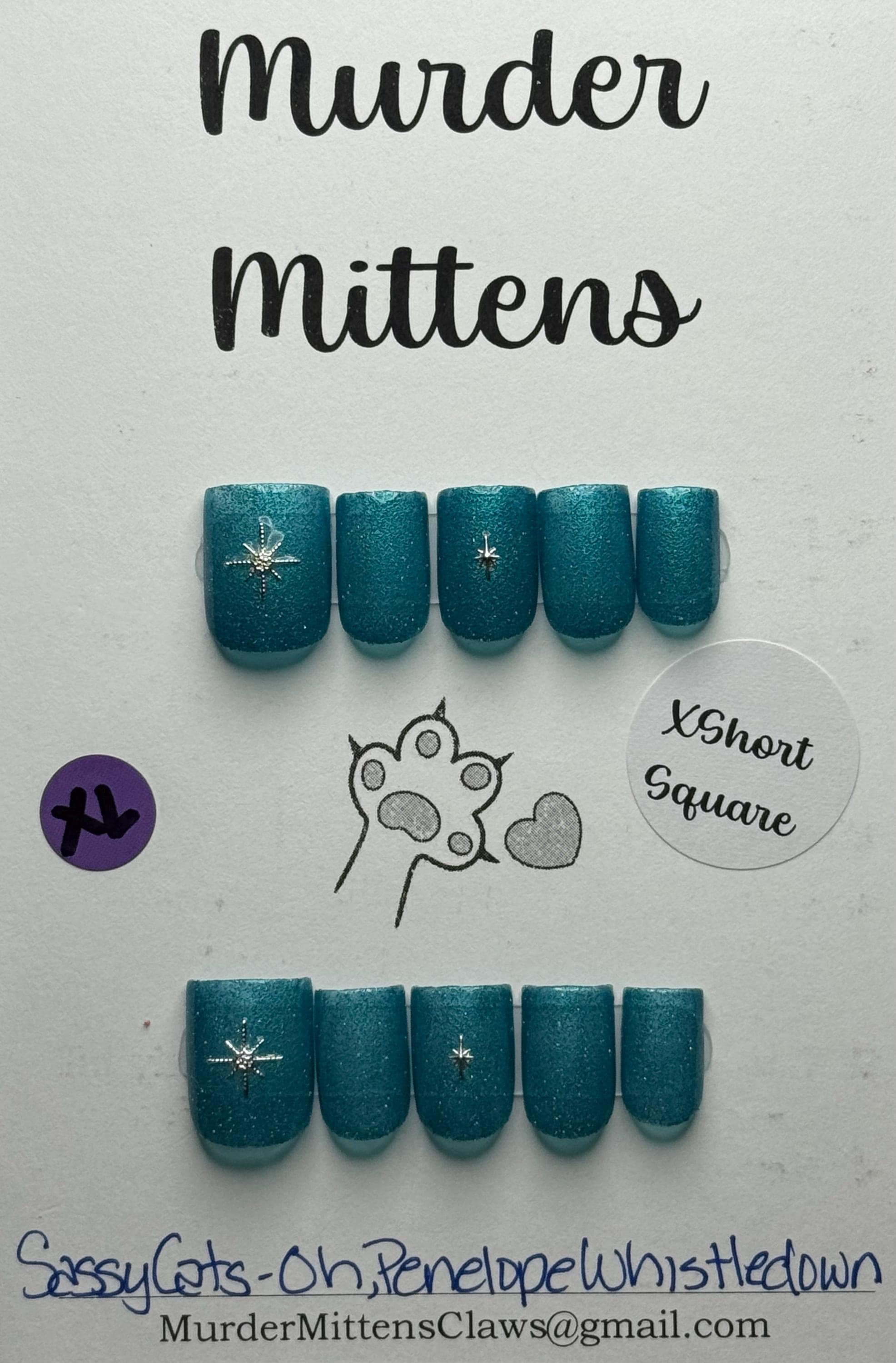 Sassy Cats Lacquer - Oh, Penelope Whistledown; press-on nails