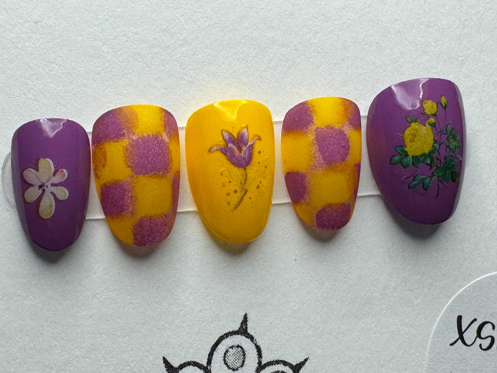 Spring; press-on nails