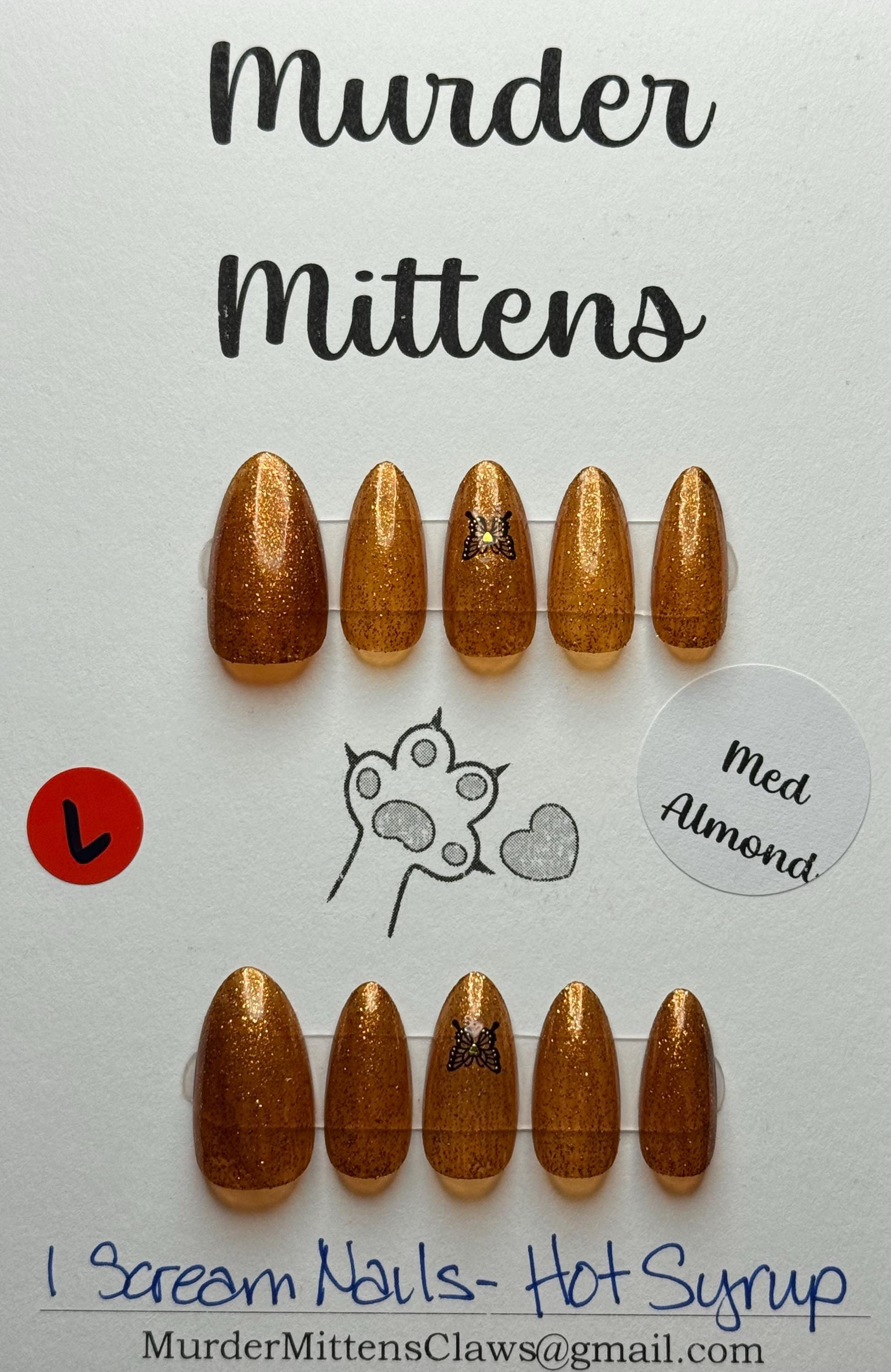 I Scream Nails - Hot Syrup; press-on nails