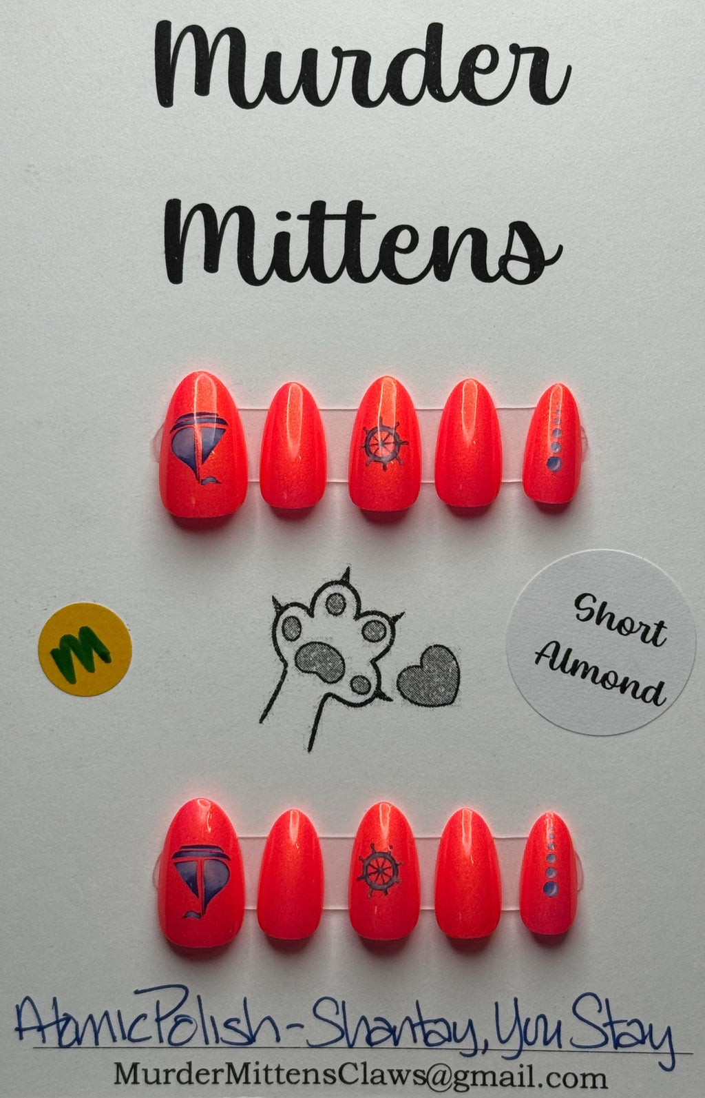 Atomic Polish - Shantay, You Stay; press-on nails